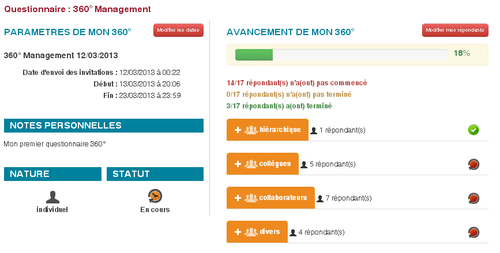 360 feedback en ligne - Tableau de bord 360° en cours 360 feedback en ligne - Tableau de bord 360° en cours